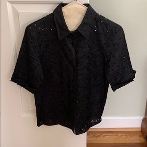 Black button down